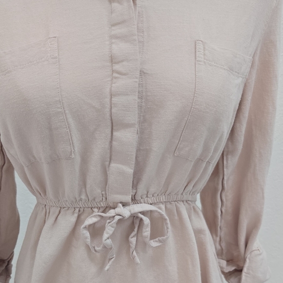 Jessica Simpson Pale Blush Shirt Mini Dress - Picture 3 of 8